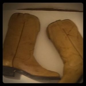Vintage Texas leather Western cowboy boots sz 71/2